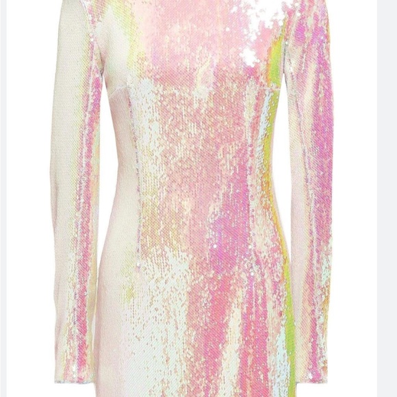 BALMAIN iridescent satin crepe dress - Picture 6 of 8
